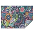 thumbnail image 1 of Multicolor Ethnic Paisley and Floral Pattern Rectangle Tablecloth 60"x84",Waterproof Polyester Rectangle Table Cloth, Wipeable Spillproof Polyester Tablecloth for Dining, Camping, Indoor and Outdoor, 1 of 5