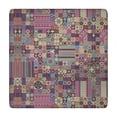 thumbnail image 1 of Multicolor Ethnic Patchwork Pattern Square Fitted Tablecloth with Elastic Edge,Square Table Cover,Washable Elastic Table Cover for Home Kitchen Party Decor 34"x34", 1 of 6
