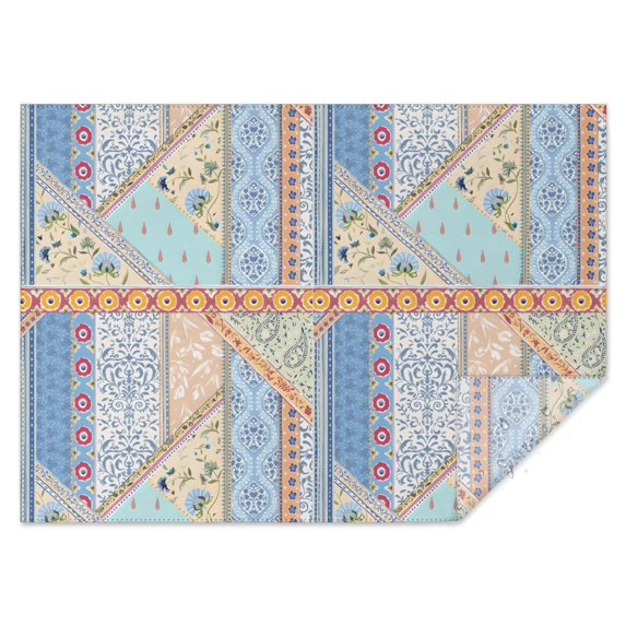 Multicolor Ethnic Striped Pattern Rectangle Tablecloth 60"x84",Waterproof Polyester Rectangle Table Cloth, Wipeable Spillproof Polyester Tablecloth for Dining, Camping, Indoor and Outdoor