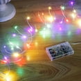 thumbnail image 1 of Multicolor Fairy Lights Battery Operated (Included), 8 Modes & Auto Timer, 16FT 50Led Mini Twinkle Silver Wire Firefly Starry Lights, Waterproof Battery Operated Lights for Mason Jars Wedding, 1 of 12