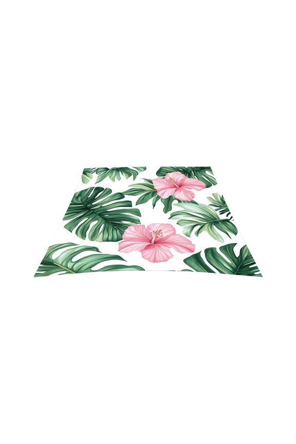 Multicolor Floral Print Camping Sunshade Tarp 185x185cm Waterproof Outdoor Picnic Blanket Polyester