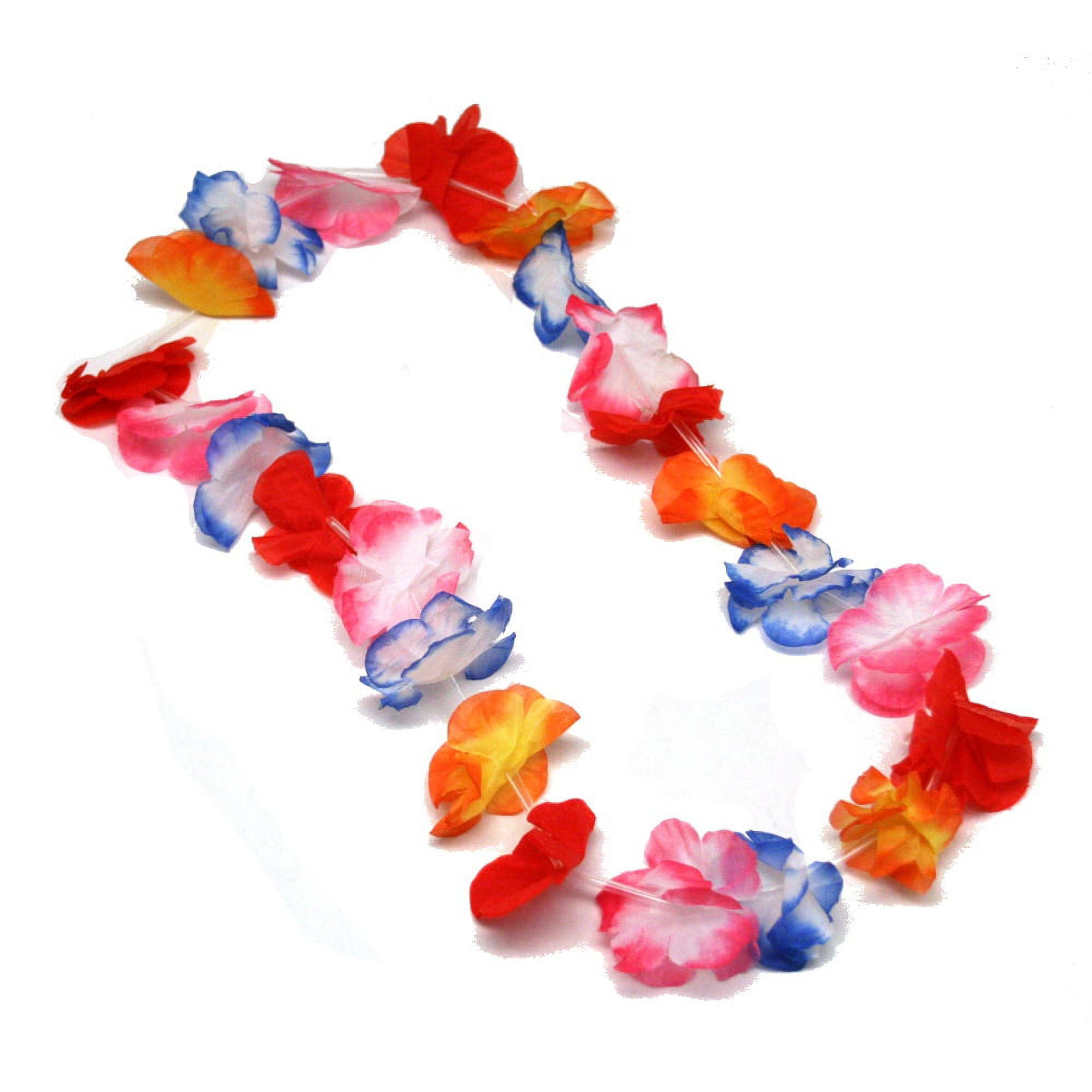 4 Pcs Thicken 41 Inch Hawaiian Leis, 4 Color Lei For Graduation