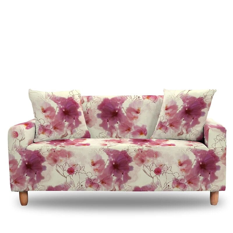 Multicolor Flowers Elastic Sofa Cover For Living Room Fullcover