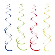 Multicolor Foil Dizzy Danglers Hanging Decoration, 4 Count, 26, by Way to Celebrate