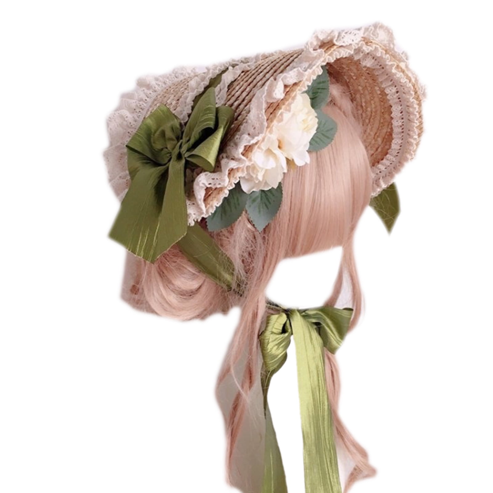 Multicolor French Bonnet Hat Sunshade Straw Hat Lolita Hat for Women Girls