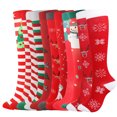 thumbnail image 1 of Multicolor Funny Socks for Men Women Christmas Socks Cotton Fuzzy Socks, Colorful Warm Fluffy Slipper Socks for Women One Size, 1 of 3