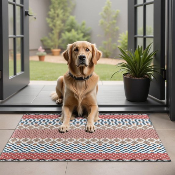 Multicolor Geometric Boho Pattern Door Rugs,Washable Non Slip Door Mats Indoor,Decorative Door Mats,Entry Mat Indoor for Entrance,Bedroom,Kitchen,Bathroom,20"x32"