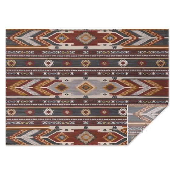 Multicolor Geometric Boho Pattern Rectangle Tablecloth 60"x84",Waterproof Polyester Rectangle Table Cloth, Wipeable Spillproof Polyester Tablecloth for Dining, Camping, Indoor and Outdoor