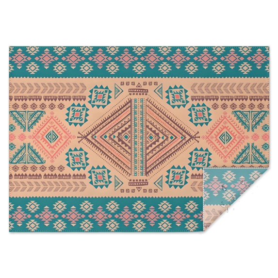 Multicolor Geometric Boho Pattern Rectangle Tablecloth 60"x84",Waterproof Polyester Rectangle Table Cloth, Wipeable Spillproof Polyester Tablecloth for Dining, Camping, Indoor and Outdoor