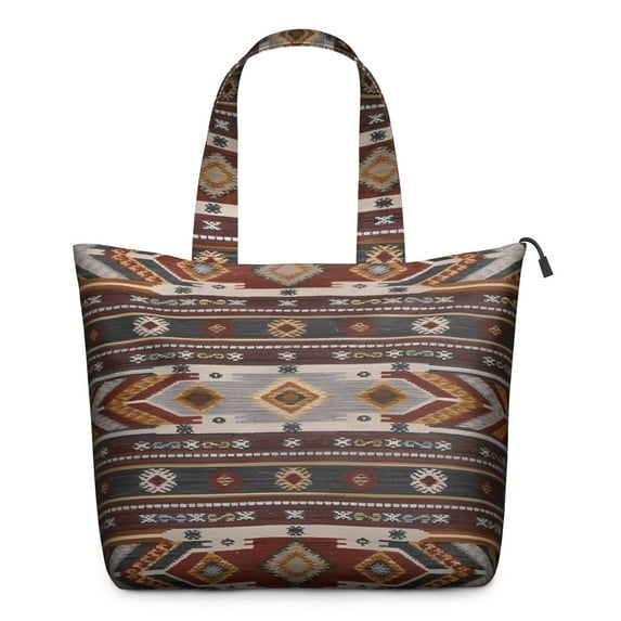 Multicolor Geometric Boho Pattern Travel Tote Bags for Women Carry On,Large Weekender Bags for Women Travel,Multi Functional Duffle Bag for Work,Shopping,Sports