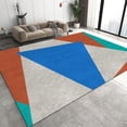 thumbnail image 1 of Multicolor Geometric Design Area Rug, Modern Minimalist Style Bedroom Rug, Non-Slip Soft Living Room Carpet, Washable Kitchen Balcony Hotel Nursery Rugs 4 x 5ft, 1 of 6