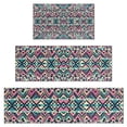 thumbnail image 1 of Multicolor Geometric Pattern Kitchen Rugs Sets Of 3,Kitchen Runner Rugs Non Skid Washable,Decorative Kitchen Floor Mats for Kitchen,Sink,Laundry,17"x30"+ 17"x47" + 17"x59", 1 of 6