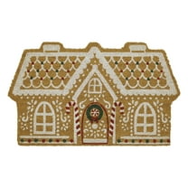 Multicolor Gingerbread Candy Cane Outdoor Coir Doormat