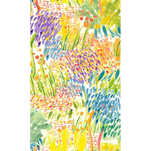 Multicolor Hand Painted Abstract Wallpaper R8136