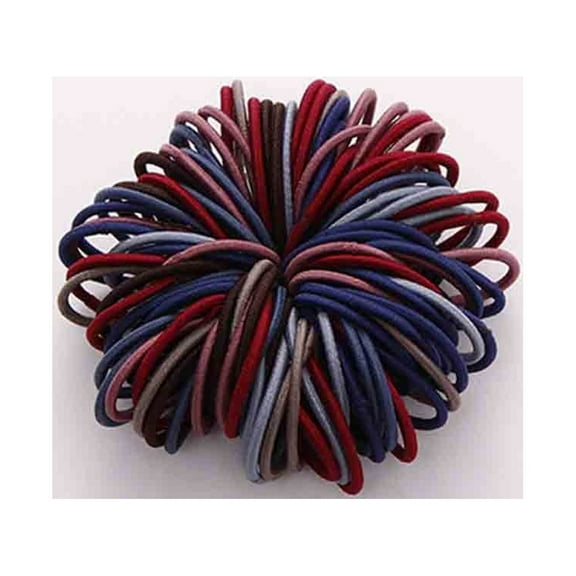 Multicolor Headband for Kids Girls 100 Pieces Of 3 cm Nylon Non-Harm Hair Rubber Band Color Hair Rope Jewelry