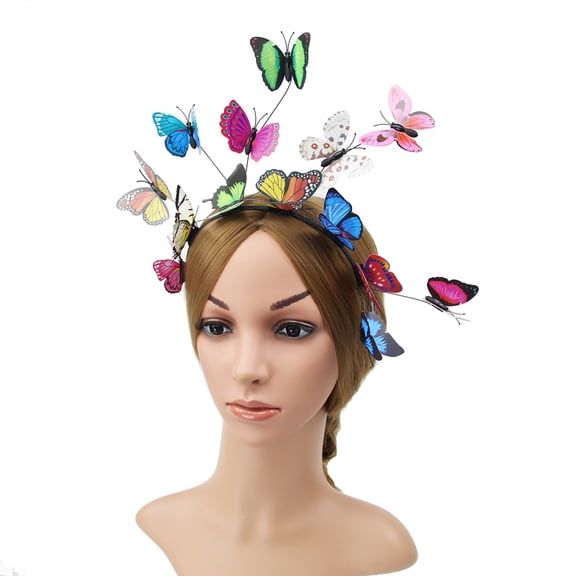 Multicolor Headband for Women Bride Butterfly Photo Hair Hoop Hair Ornament