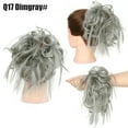thumbnail image 1 of Multicolor High Temperature Synthetic Wig - Elastic Band Messy Bun Style Natural Fiber Hairpiece, 1 of 3