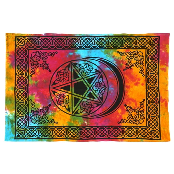 Multicolor Hippie Hamsa Poster Printed Multi-Styles Boho Indian Tie Dye Tapestry Wall Hanging Hippie Animal Printed Cotton Poster Wall Decor