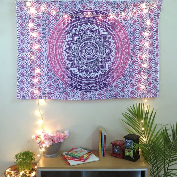 Multicolor Hippie Mandala Tapestry Poster Multi-styles Indian Wall Hanging Hippie Poster, 40x30 inches