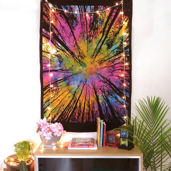 Multicolor Hippie Mandala Tapestry Poster Multi-styles Indian Wall Hanging Hippie Poster, 40x30 inches
