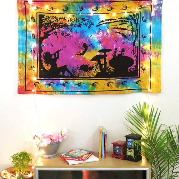 Multicolor Hippie Mandala Tapestry Poster Multi-styles Indian Wall Hanging Hippie Poster Bedspread Throw, 40x30 inches
