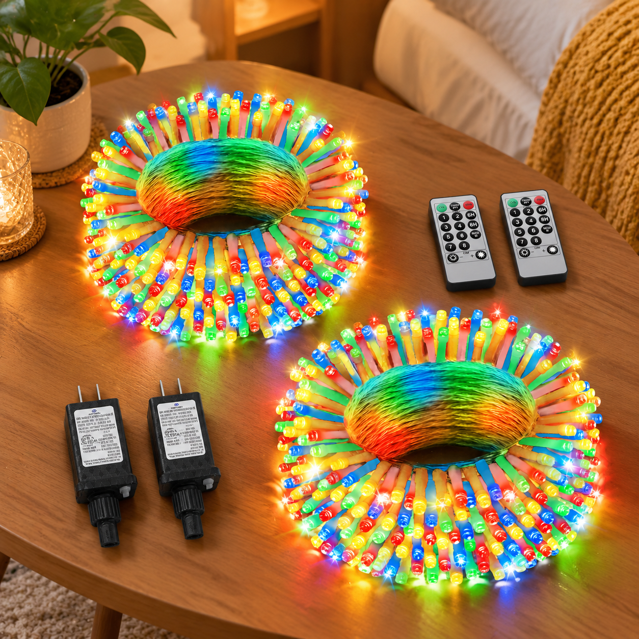 Multicolor Holiday String Lights Total 250 FT 760 LED Indoor Outdoor ...