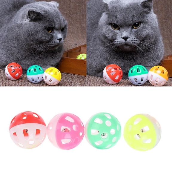 Multicolor Hollow Bell Ball Plastic Ball Cat Dog Toy Bell Sound Toys 2021