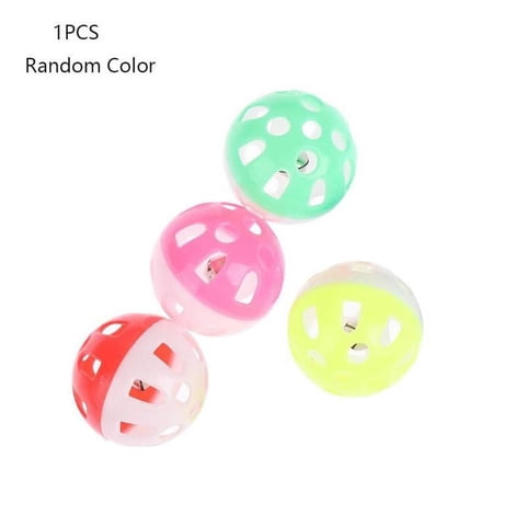 Multicolor Hollow Bell Ball Plastic Ball Cat Dog Toy D4E2 Bell Toy Sound Z E2P3