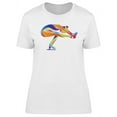 thumbnail image 1 of Multicolor Ice Skating Girl  T-Shirt Women -Image by Shutterstock, Female Small, 1 of 2