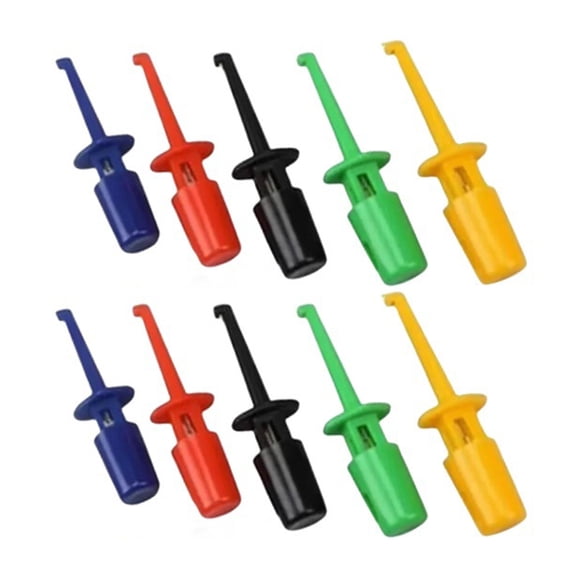 Multicolor Insulated Test Clip Secure Grip Design Small Hooked Test Clamps