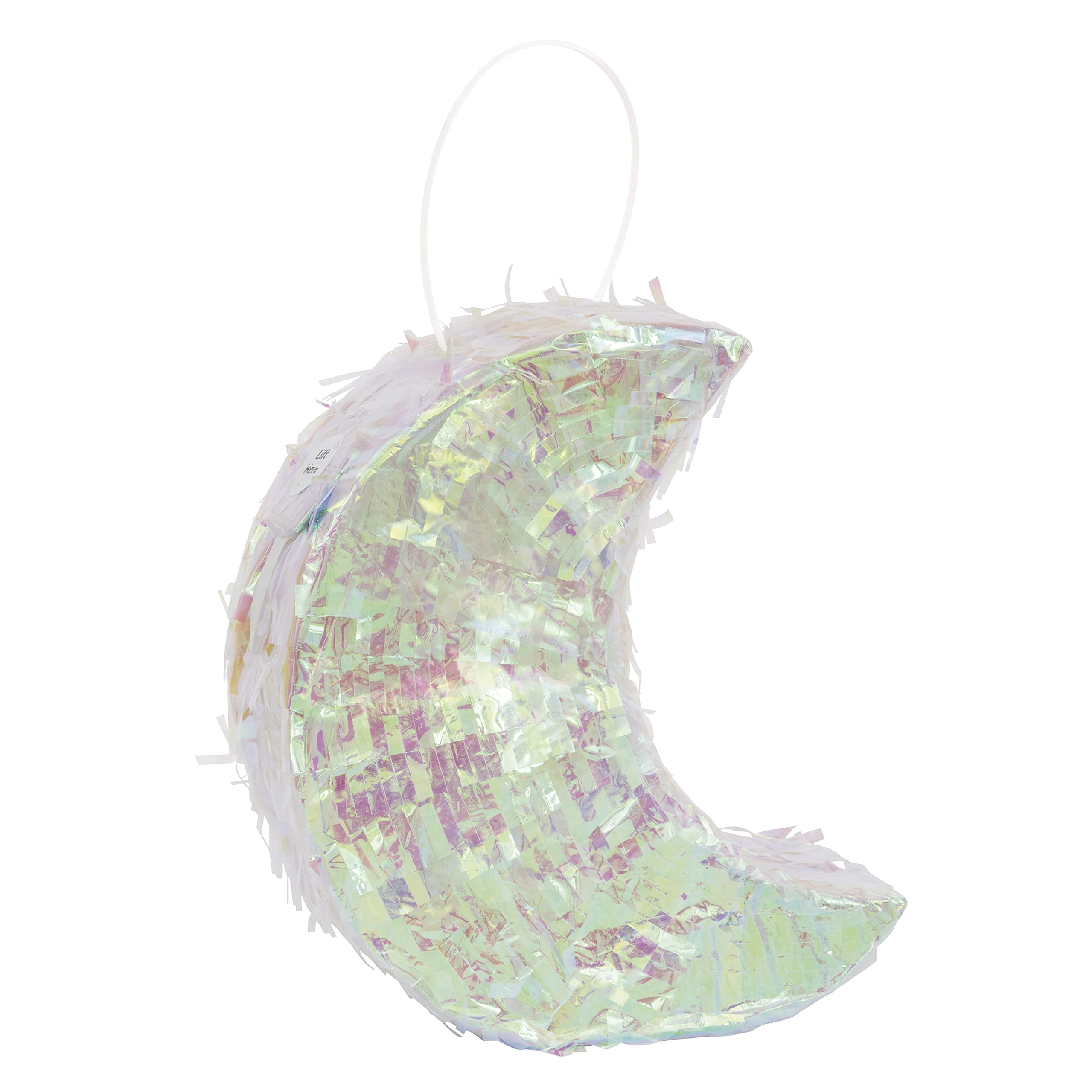 Multicolor Iridescent Moon Mini Pinata Favor Decoration - (6.5" x 7.5"") 1 Count | Premium Cardboard Paper, Unique Party Accessory - Perfect For Birthdays & Themed Events