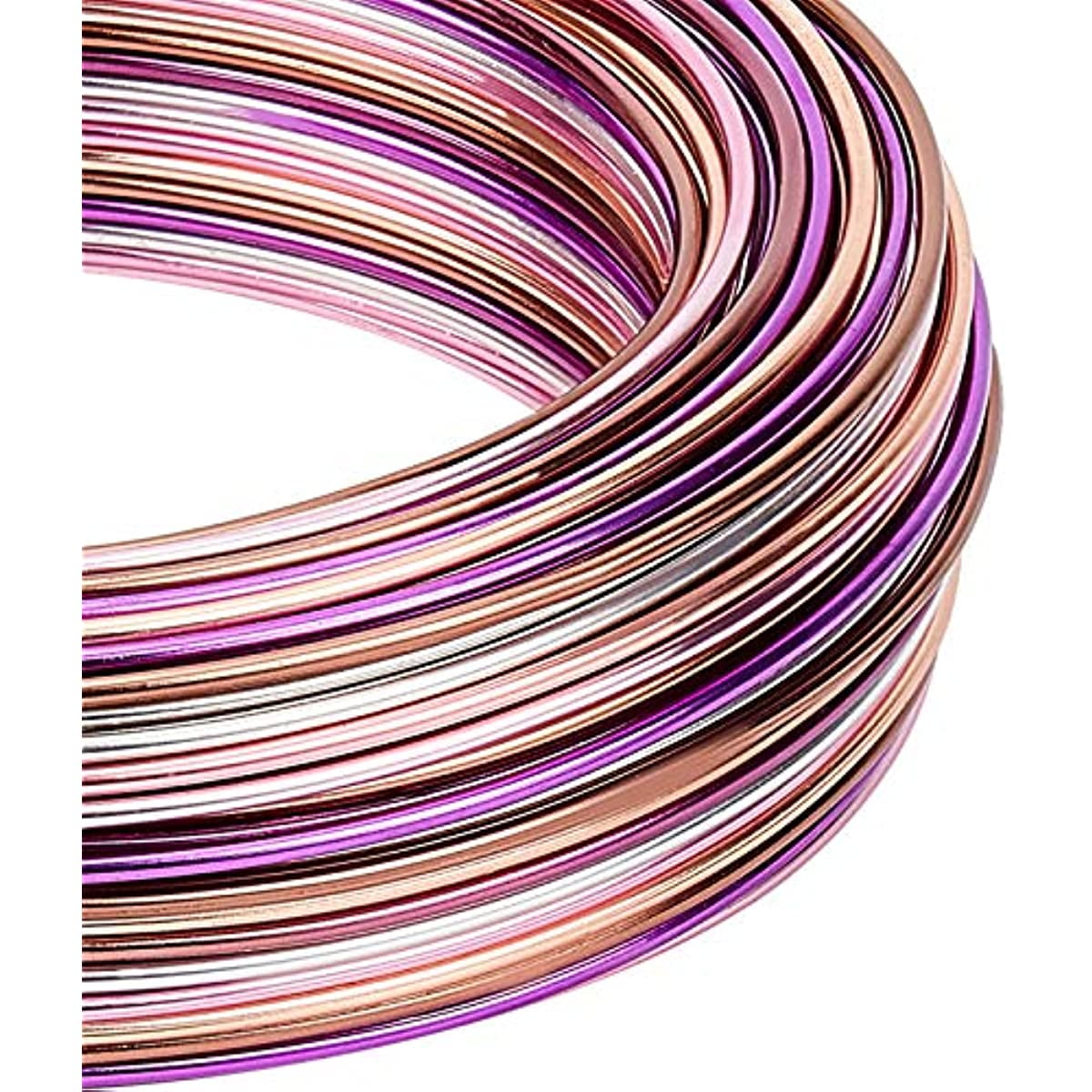 Multicolor Jewelry Craft Wire Gradient Color Aluminum Wire (15 Gauge