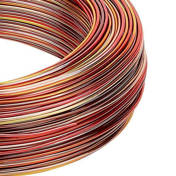 Multicolor Jewelry Craft Wire Gradient Color Aluminum Wire (18 Gauge 306 Feet) Bendable Metal Wire with Storage Box for Jewelry Beading Craft Project - Silver Gold Brown Red Sienna DIY