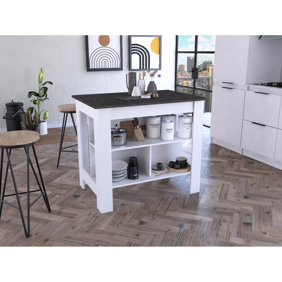 Multicolor Kitchen Island | Good for Kitchen Appliance Placement | Constructed with Particle Board | Resolves Storage Chaos