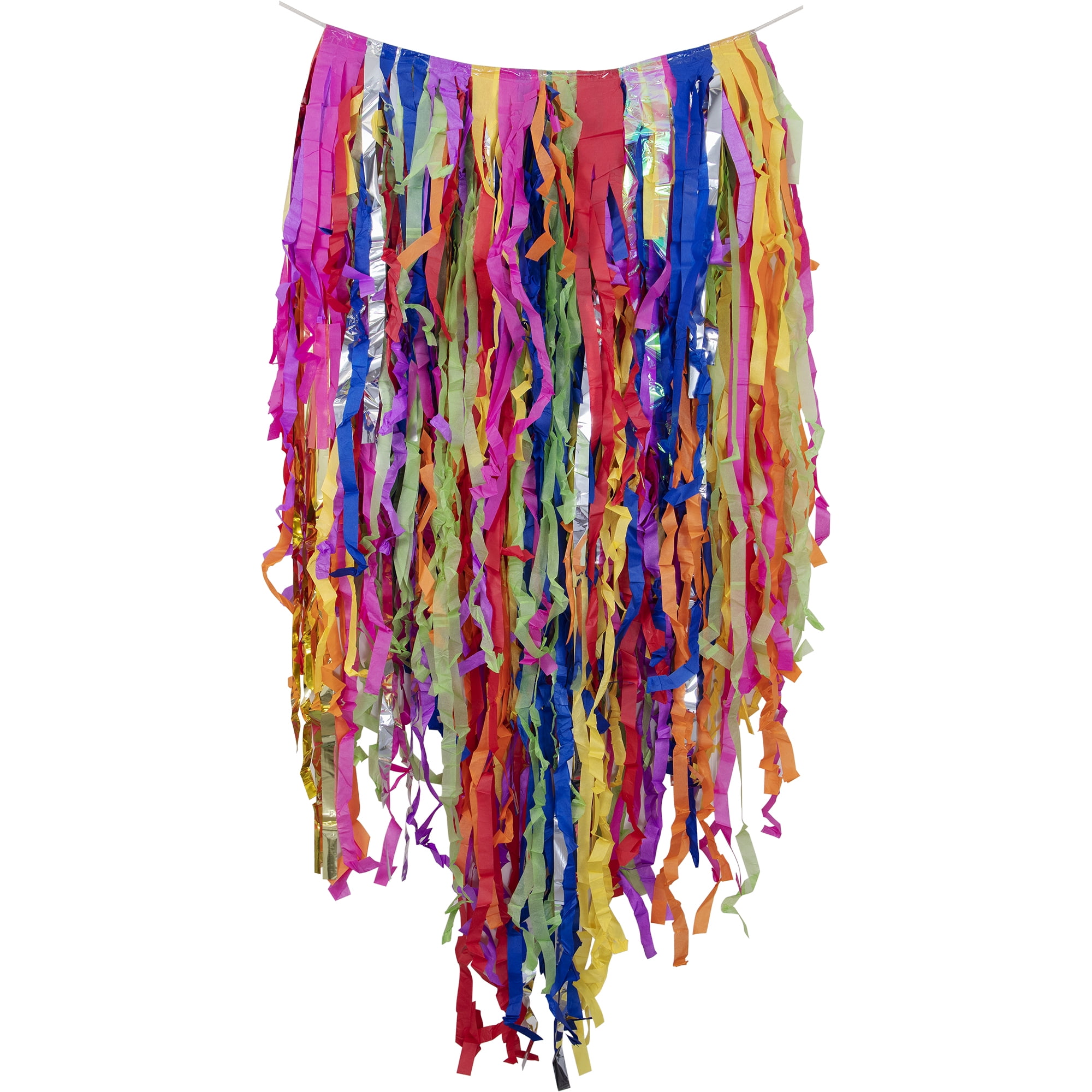 Multicolor Layered Garland  3' x 6' by Way to Celebrate Tissue Backdrop Decoration
