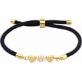 thumbnail image 1 of Multicolor Letter Initial Bracelet for Women Love Heart Cute Jewelry Gift Ideas for Girlfriend Daughter Mom Grandma On Birthday Christmas (W, Black), 1 of 5