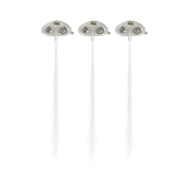 Multicolor Light Up Fiber Hair Barrettes - Party and Hair Clips for Dancing and Celebrations