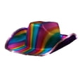 thumbnail image 1 of Multicolor Lights Metallic Shine Rainbow Cowboy Hat, 1 of 1