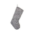 thumbnail image 1 of Multicolor Loop Fleece Christmas Stocking - Holiday Decorative Sock with Classic Patterns for Home Fireplace & Tree Decoration Gift Bag, 1 of 5