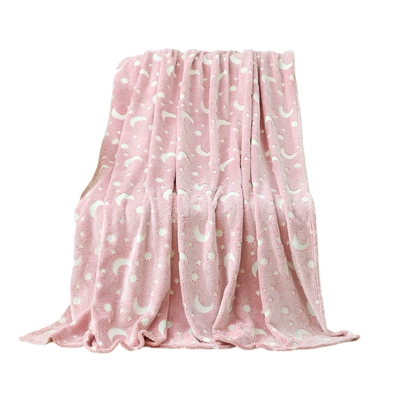 Multicolor Luminous Blanket - Soft Polyester Double-Sided Cover for Summer, Travel & Camping, Cozy Facecloth Quilt (100x150cm) - No Shedding, Portable, Ideal for Picnics & Home Decor