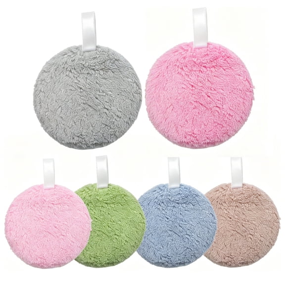 Multicolor Makeup Remover Pads, Thickened Reusable Coral Fleece Face Cotton Rounds, Perfect Women Gifts for Home, Travel Use 6 Pcs