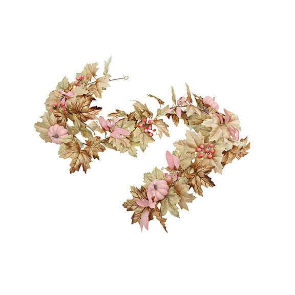 Multicolor Maple Leaf Garland - 68.90" Premium Fall Rattan, European-Style Artificial Autumn Decoration with Dual Weight Options for Indoor/Outdoor Seasonal Display