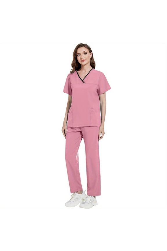 Multicolor Medical Blouse Straight Pants Uniform Set Surgical Accessories Uniform for Hospital Nurse Surgery Work Wear Dental - Work Clothes & Uniforms