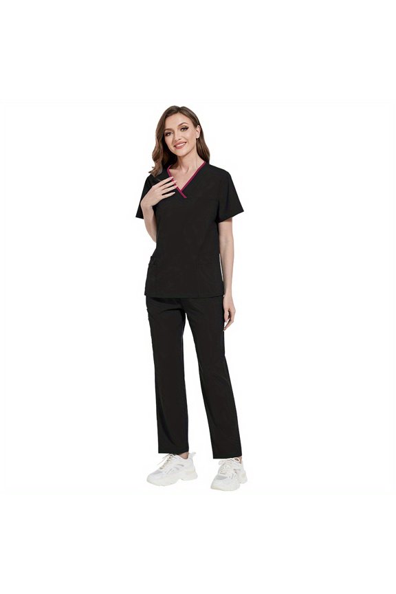 Multicolor Medical Blouse Straight Pants Uniform Set Surgical Accessories Uniform for Hospital Nurse Surgery Work Wear Dental - Work Clothes & Uniforms