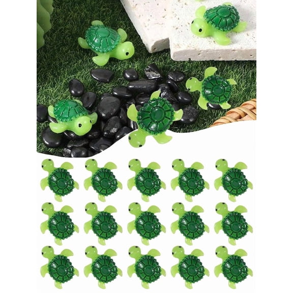 Multicolor Mini Resin Turtle Figurines For Garden Decor, Aquarium, DIY Craft And Home Decoration