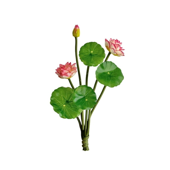 Multicolor Multicolor Artificial Lotus Flower Arrangement Water Lily Decor - Buddha Hall Table Centerpiece Fish Tank Wedding Silk Floral Home Dining Room Simulation Flowers For Vase Displa