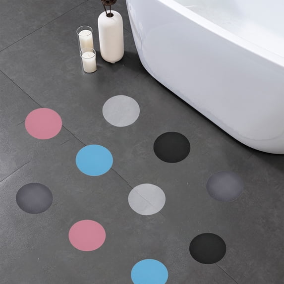 Multicolor Non-Slip Bathtub Stickers, 6 PCS Shower Stickers for Safety Bathroom Tubs, Bathtub Non Slip Stickers and Adhesive for Bath Tub, Shower Floor,3.14 in (Gray)