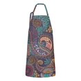 thumbnail image 1 of Multicolor Paisley Pattern Apron-Garden Aprons for Women with Pockets-Cotton Linen Waterproof Kitchen Cooking Gardening Aprons Adjustable for Kitchen,Cooking,BBQ and Salon 33x27 Inch, 1 of 7