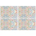 thumbnail image 1 of Multicolor Paisley Pattern Summer Placemats Table Placemats Set Of 4-Linen Kitchen Washable Placemats Table Mats 11.8"x17.7" Non-Slip Heat Resistant, 1 of 6