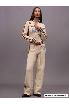 Multicolor Pants With Side Stripe And Graphic